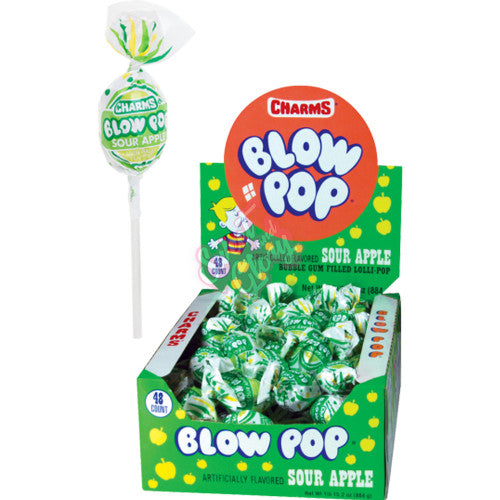 Blow Pops Sour Apple 18g - Inner
