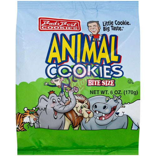 Buds Best Bite Size Animal Cookies 170g - Case