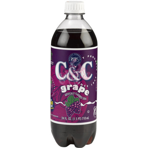 C&C Soda Grape Bottle 710ml - Case