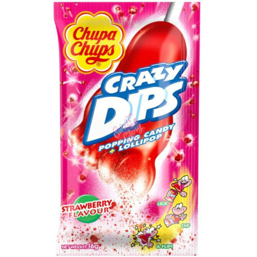 Chupa Chups Crazy Dips Popping Candy Strawberry 14g - Inner