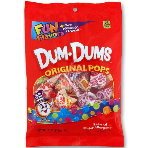 Spangler Dum Dum Pops Peg Bag 113g - Case