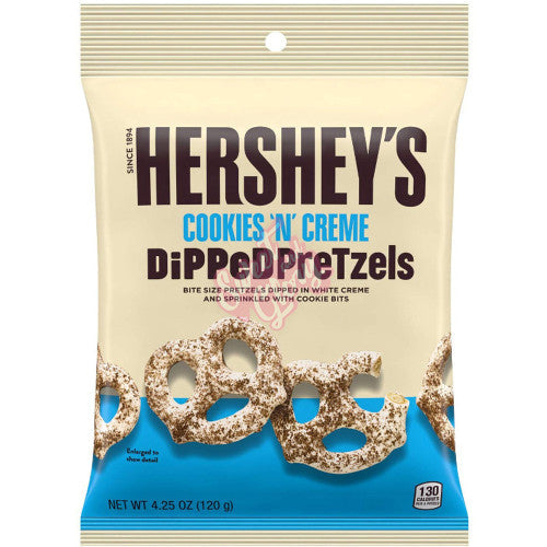Hershey's Cookies and Cream Dipped Pretzels 120g - Case