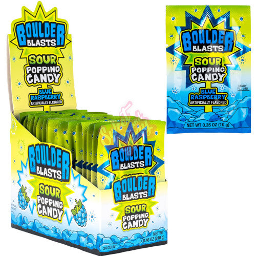 KoKo's Boulder Blast Sour Blue Raspberry Popping Candy 10g - Inner