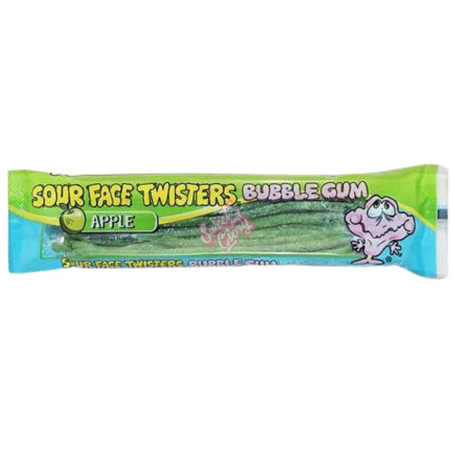Sour Face Twisters Straws Apple Gum 57g - Inner