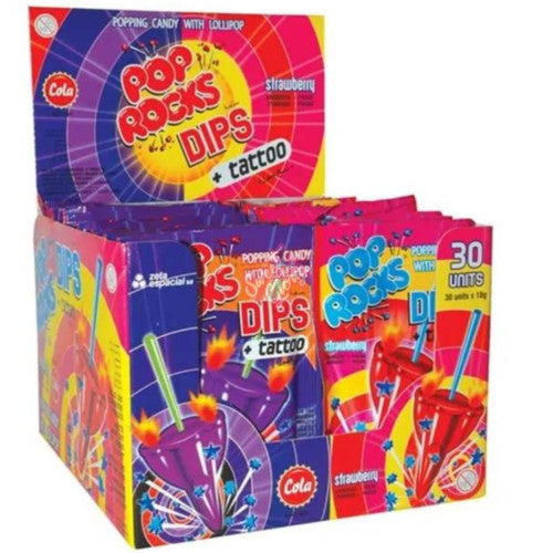 Pop Rocks Dips + Tattoo Cola & Strawberry 18g - Inner