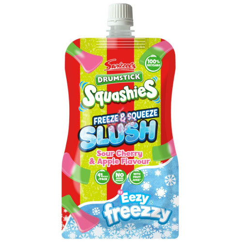 Swizzels Drumstick Squashies Slush Pouch Sour Cherry & Apple 250ml - Case