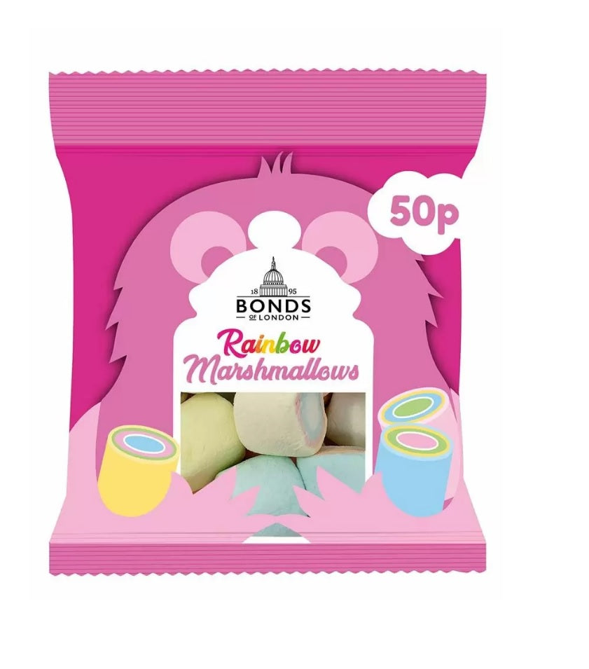 Bonds Rainbow Mallows Treat Bags 40g 50p PMP x 16