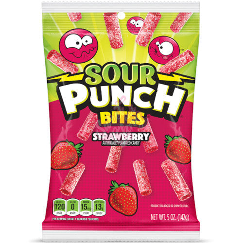 Sour Punch Strawberry Bites 142g - Case