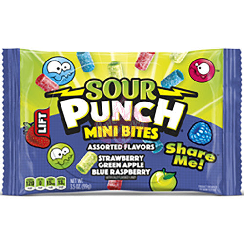 Sour Punch Mini Bites Assorted Flavours 99g - Inner