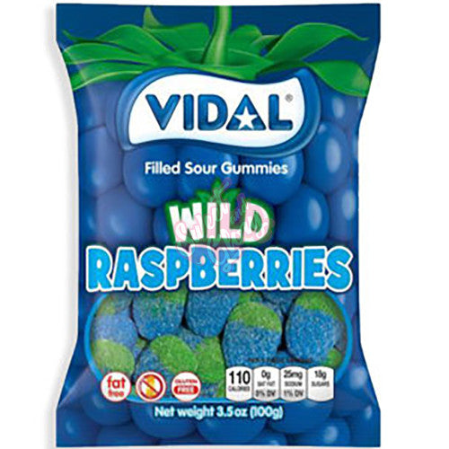 Vidal Sour Wild Raspberries Peg Bag 100g - Case