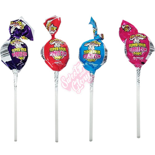 Warheads Super Sour Bubblegum Pops Assorted 1900g - Inner