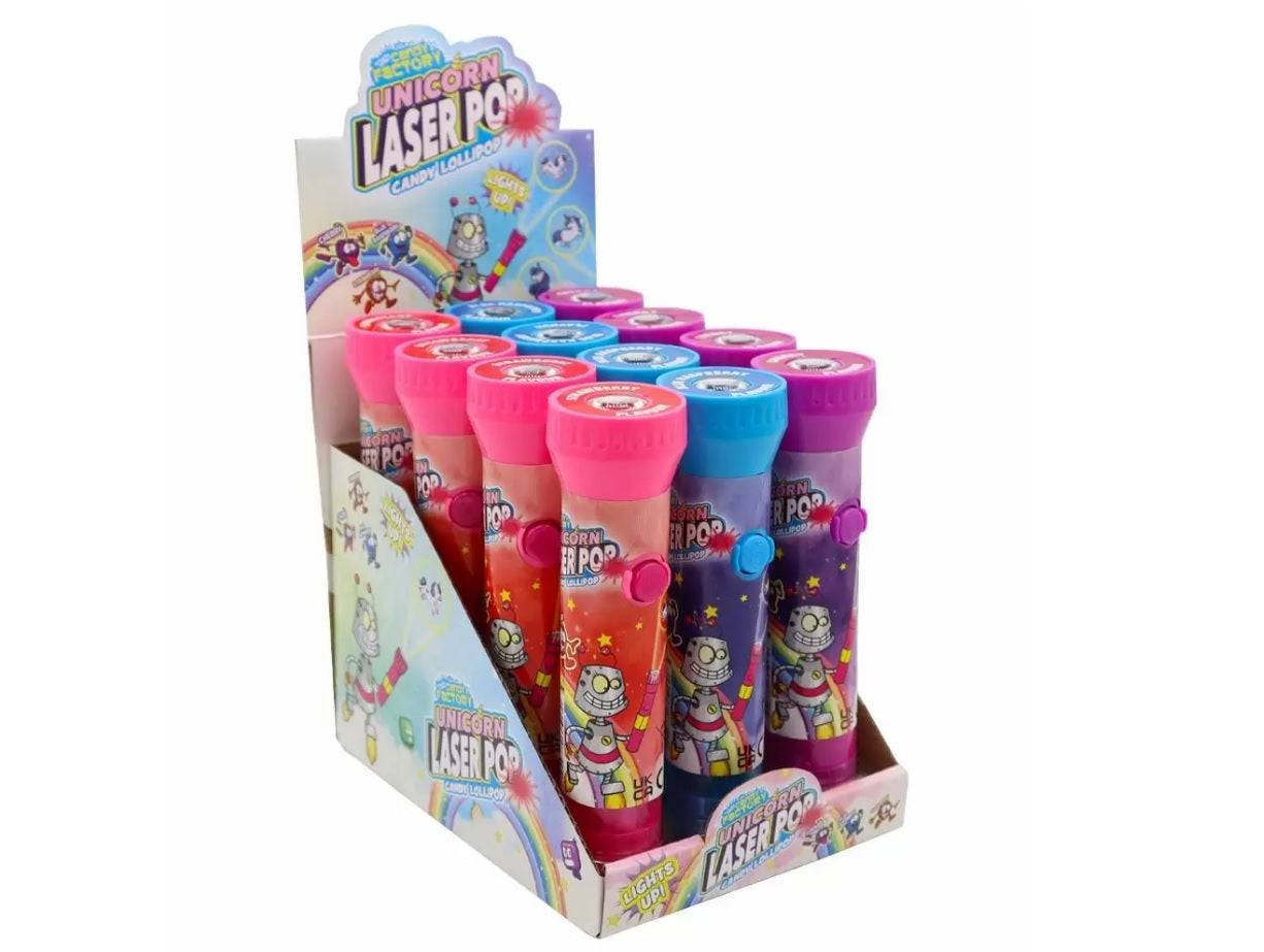 Crazy Candy Factory Unicorn Laser Pop 20g x 12