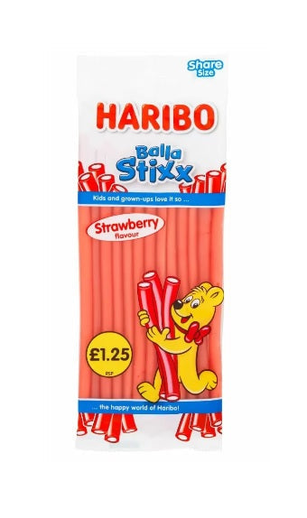 Haribo Balla Stixx Strawberry Flavour 140g £1.25 PMP (Box of 12)