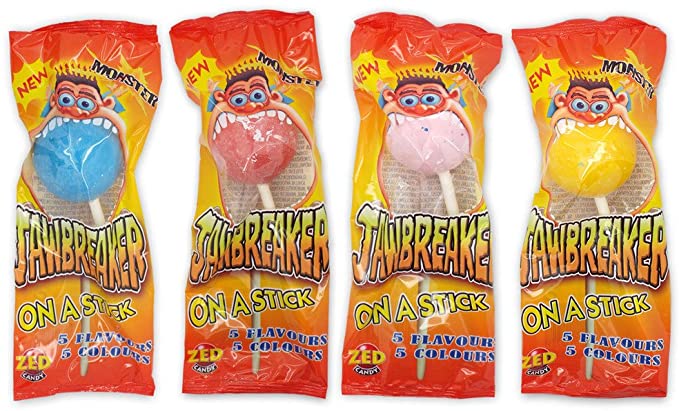 Zed Candy Monster Jawbreaker On A Stick 60g 69p PMP Box of 20
