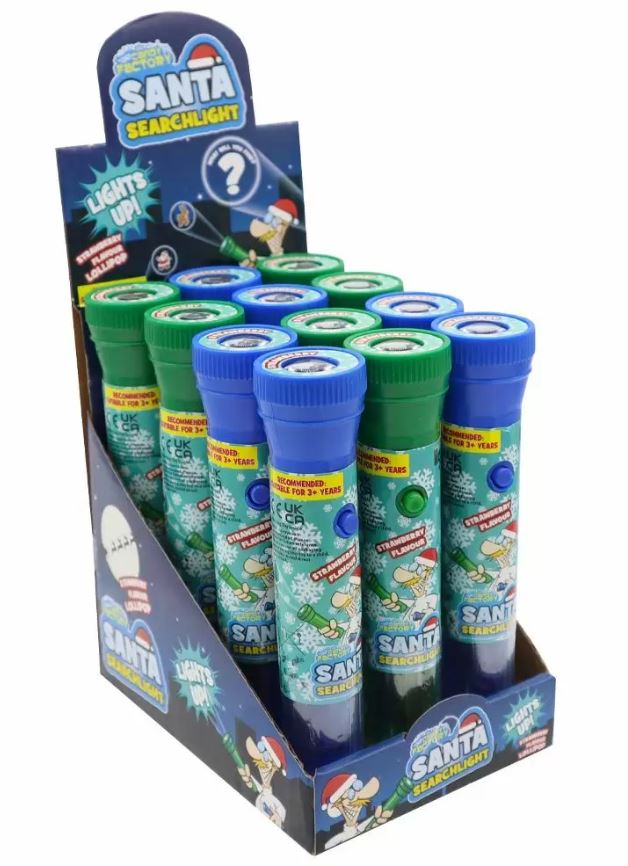 Crazy Candy Factory Santa Searchlights 11g Box of 12
