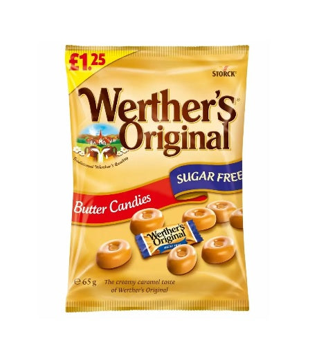 Werther's Original Sugar Free Butter Candies Bags 65g £1.25 PMP Box of 12